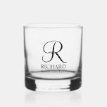 Vaso De Whiskey Monograma y nombre del Groomsman personalizado<br><div class="desc">Elegante Regalos Groomsman personalizados con un monograma personalizado en un estilo de letra negro elegante con el nombre y el título del groomsman en un estilo clásico de letra serif. También perfecto para el mejor hombre, padre de la novia, dama de honor, chica de flores, madre de la novia y...</div>