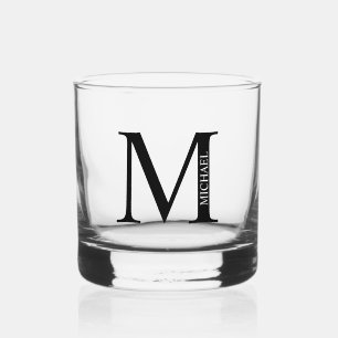 Vaso De Whiskey Monograma y nombre personalizados
