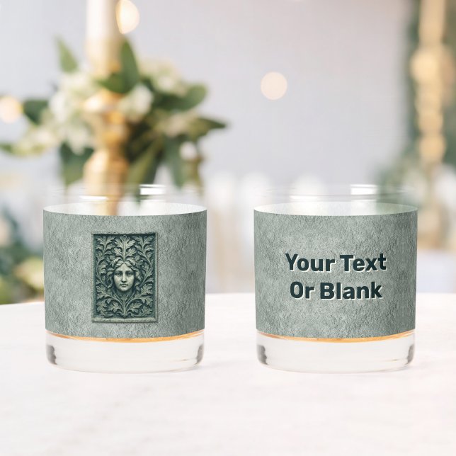 Vaso De Whiskey Mujer verde - Piedra (Insitu (Boda))