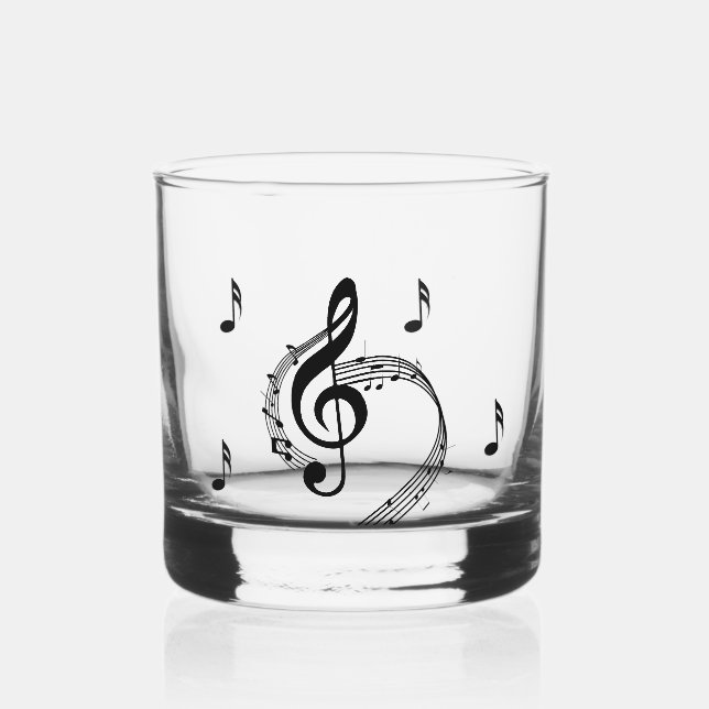 Vaso De Whiskey Música de Clave de Sol Climática (Anverso)