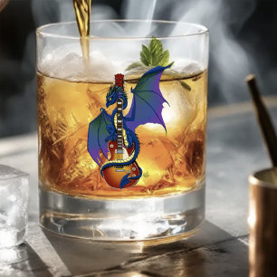 Vaso De Whiskey Música de Guitarra Blue Dragon Sunburst