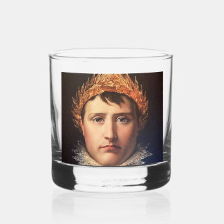 Vaso De Whiskey Napoleón Laurel-Wreath coronó el vidrio Whiskey de