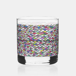 Vaso De Whiskey Narmin | Patrón colorido y repetitivo dibujado a m