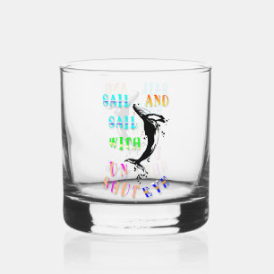 Vaso De Whiskey Navegar Y Navegar Con Los Ojos Sin Cerrar