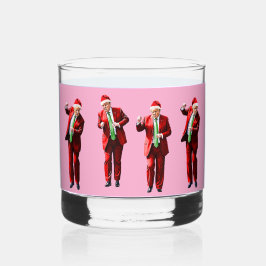 Vaso De Whiskey Navidades bailarines de Donald Trump MAGA