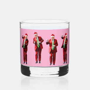 Vaso De Whiskey Navidades bailarines de Donald Trump MAGA
