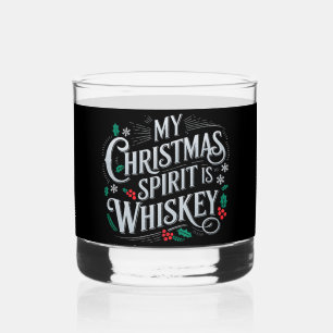 Vaso De Whiskey Navidades bebiendo Whiskey Aman Bebe diciendo