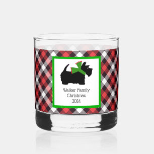 Vaso De Whiskey Navidades de Scotty Dog y Tartan