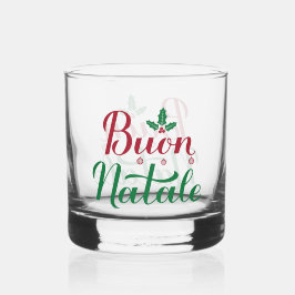 Vaso De Whiskey Navidades rojos y verdes de Buon Natale