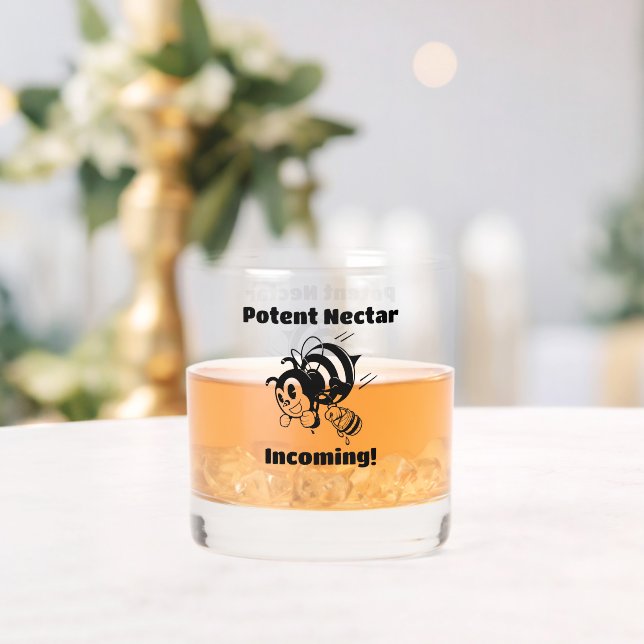 Vaso De Whiskey ¡Néctar Potente Entrante! Cubos de Abeja Ocupada D (Insitu (Boda))