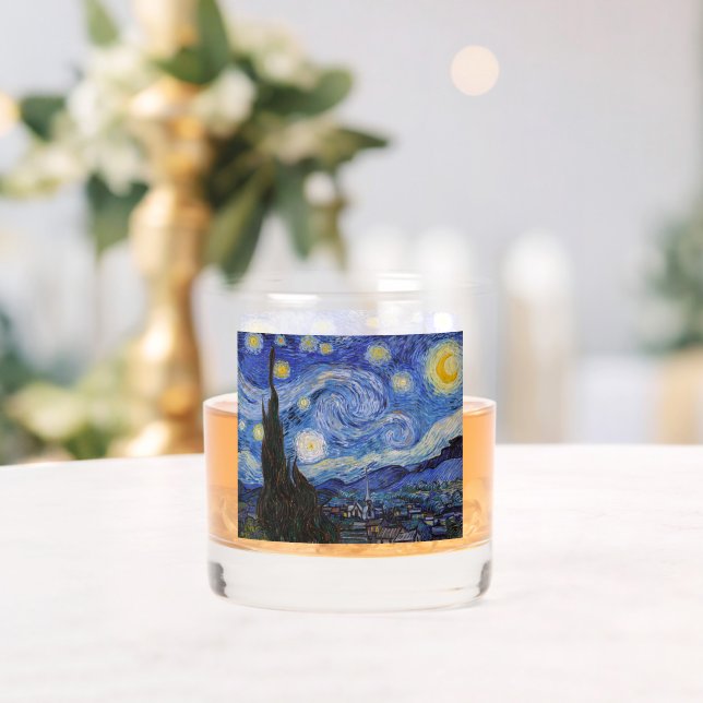 Vaso De Whiskey Noche estrellada: Saint Remy de Vincent Van Gogh (Insitu (Boda))