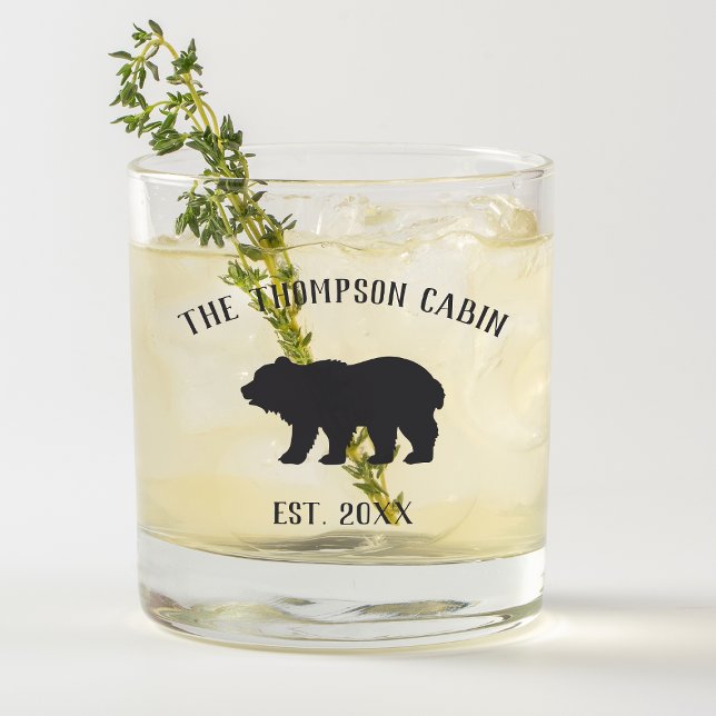 Vaso De Whiskey Nombre de familia personalizada de oso ruso (Subido por el creador)