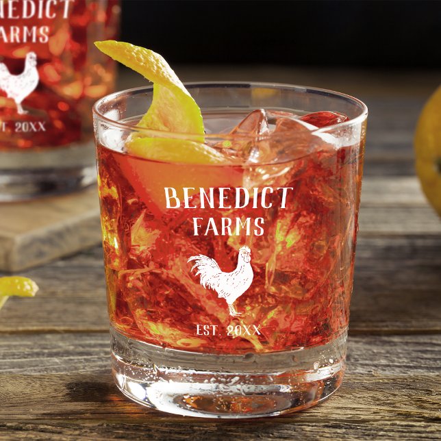 Vaso De Whiskey Nombre de granja personalizada de pollo ruso (Subido por el creador)