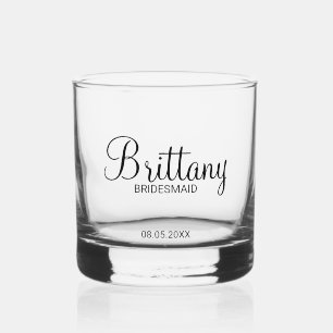 Vaso De Whiskey Nombre de las Bridesmaids Personalizadas Modernas