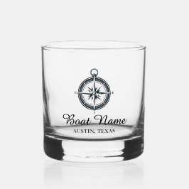Vaso De Whiskey Nombre del barco personalizado