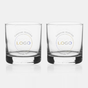 Vaso De Whiskey Nombre del logotipo comercial Pareja de eslogan El