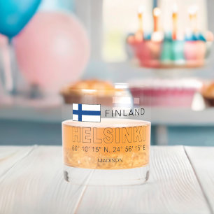 Vaso De Whiskey Nombre personalizado coordenadas de Helsinki