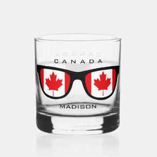 Vaso De Whiskey Nombre personalizado de los tonos canadienses