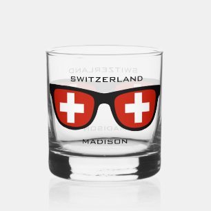 Vaso De Whiskey Nombre personalizado de los tonos suizos