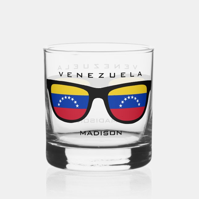 Vaso De Whiskey Nombre personalizado de los tonos venezolanos (Anverso)