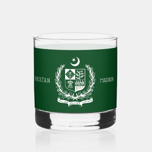 Vaso De Whiskey Nombre personalizado Pakistán (Anverso)
