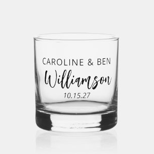 Vaso De Whiskey Nombres de Pareja Personalizados Regalo de Anivers