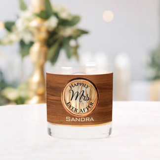 Vaso De Whiskey Novias Bodas personalizadas MRS Wood Tone