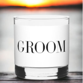 Vaso De Whiskey Novio Personalizado Minimalista Moderno