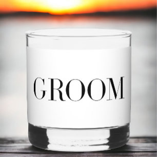 Vaso De Whiskey Novio Personalizado Minimalista Moderno