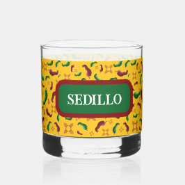 Vaso De Whiskey Nuevo México Chile rojo y verde Tamales Zia Nopale