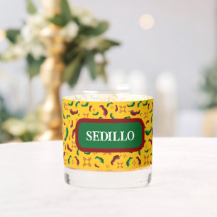 Vaso De Whiskey Nuevo México Chile rojo y verde Tamales Zia Nopale