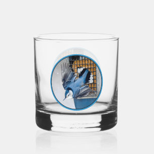 Vaso De Whiskey Nuthatch blanco en nieve