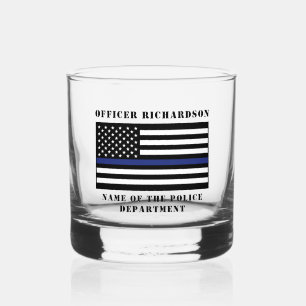 Vaso De Whiskey Oficial de policía personalizado policía de la Lín