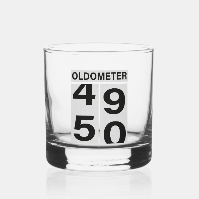 Vaso De Whiskey Oldometer 50.º cumpleaños (Anverso)