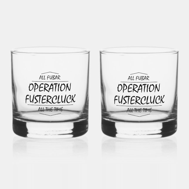 Vaso De Whiskey Operación Fustercluck (Anverso)