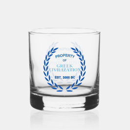 Vaso De Whiskey Orgulloso de ser griego -propiedad de la civilizac