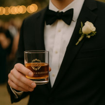 Ornate Faux Gold Personalizado Monograma Boda