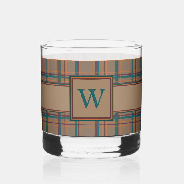 Vaso De Whiskey Otoño Moda Plaid (Anverso)
