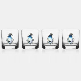 Vaso De Whiskey Oyster Whiskey Glass - 4 set