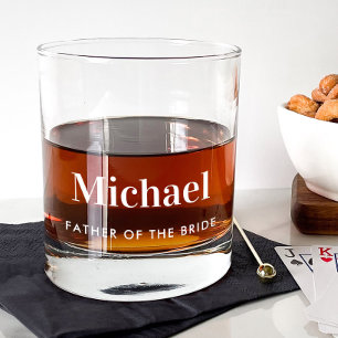 Vaso De Whiskey Padre Personalizado Del Regalo Del Boda De Novia