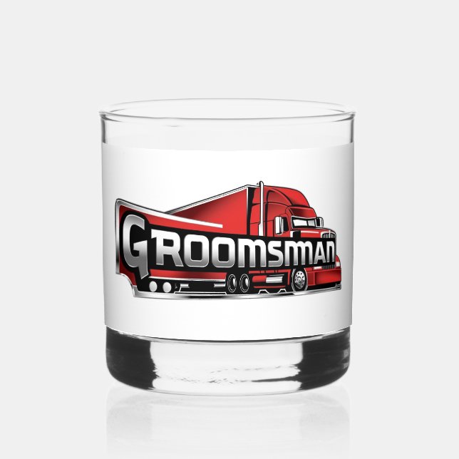 Vaso De Whiskey Padrino Conductor de Camión  (Anverso)