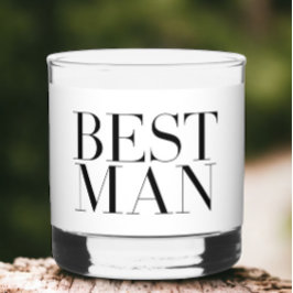 Vaso De Whiskey Padrino de Boda Moderno Personalizado Minimalista