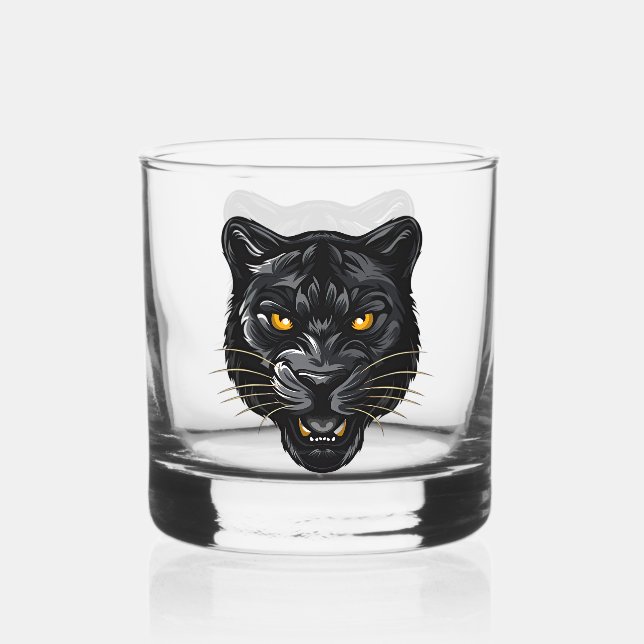 Vaso De Whiskey Pantera Negra (Anverso)