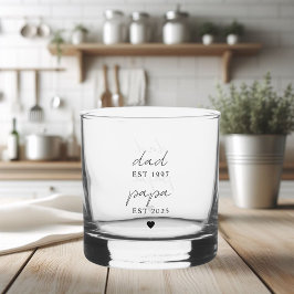 Vaso De Whiskey Papá y papá EST regalo personalizado