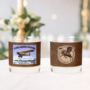 Vaso De Whiskey Parche de Aviación Flying Moose