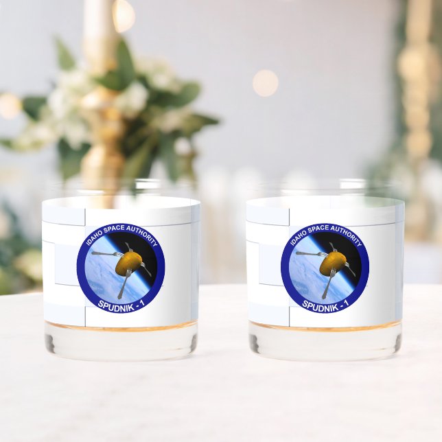 Vaso De Whiskey Parche de misión de satélite Idaho Spudnik (Insitu (Boda))