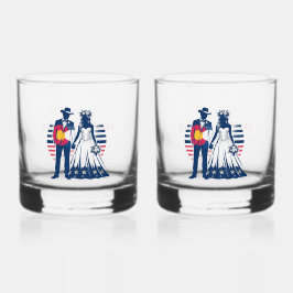 Vaso De Whiskey Pareja Colorado