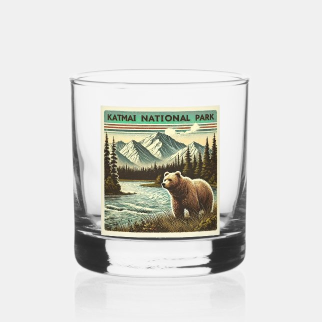 Vaso De Whiskey Parque nacional Katmai (Reverso )