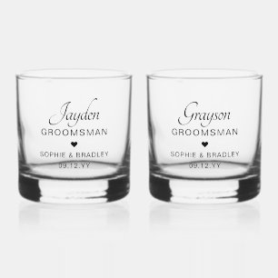Vaso De Whiskey Partido de matrimonio de nombre personalizado Pers