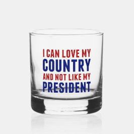Vaso De Whiskey Patriótico anti Trump no mi presidente